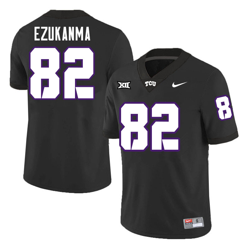 #82 Dozie Ezukanma TCU Jersey,Texas Christian University Horned Frogs Football Jersey-Black